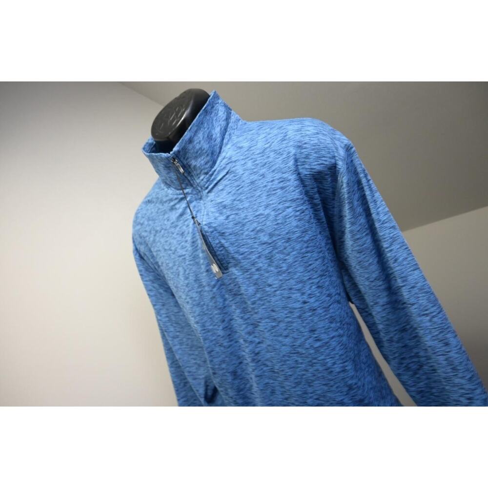 Haggar Performance Golf Jacket 1/4 Zip Neck Marled Blue Athletic Mens Sz XL NWT